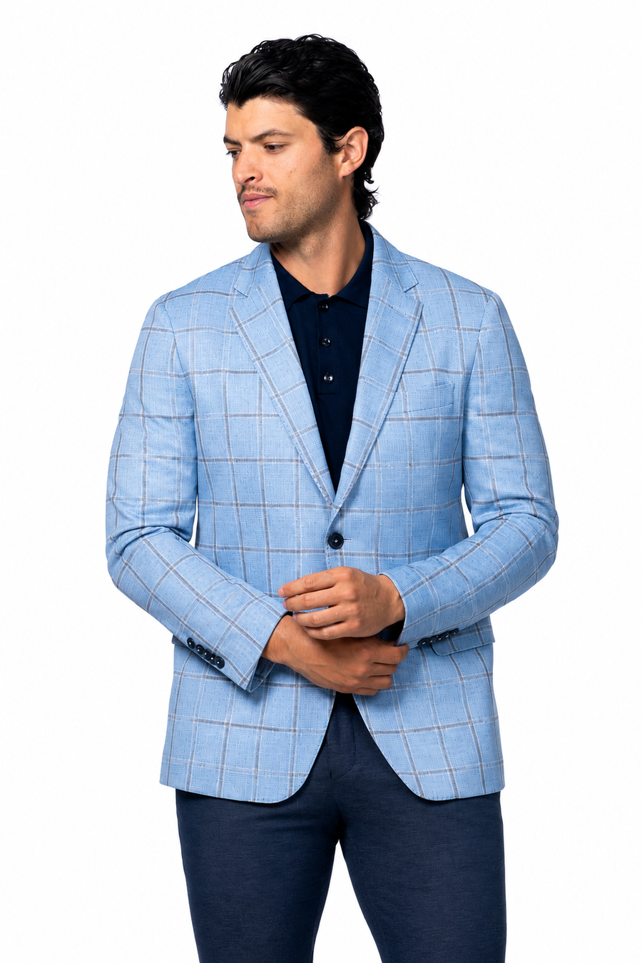 Blue Window Check Blazer