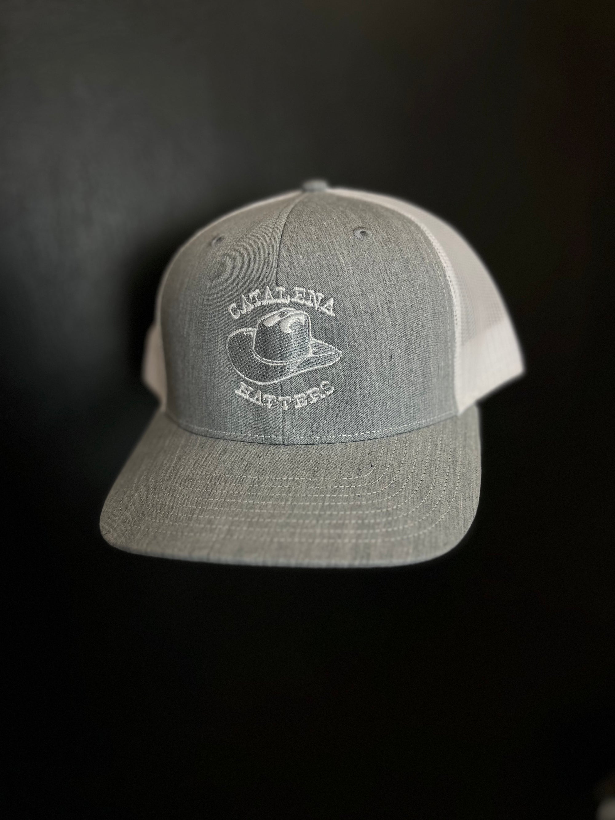 Heather Grey & White Cap