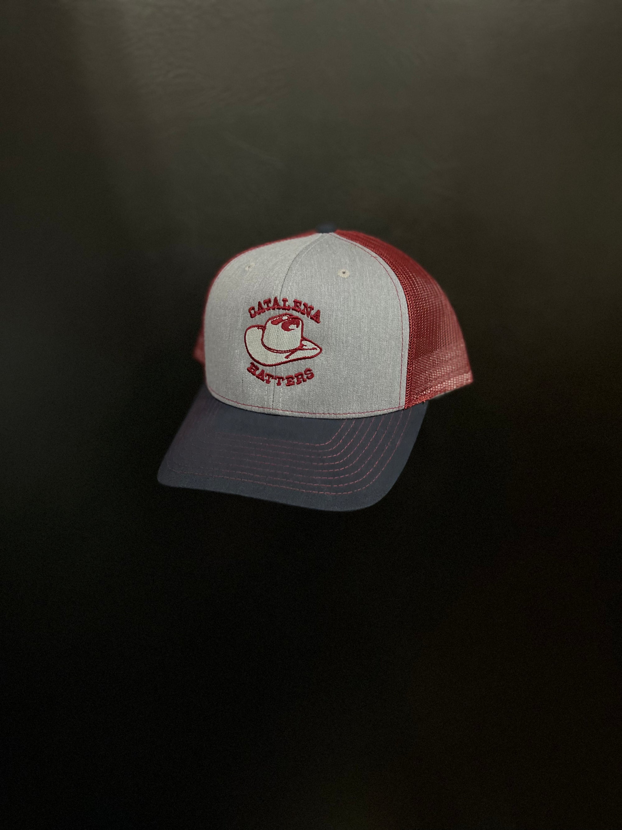 H. Grey/ Cardinal/ Navy Cap