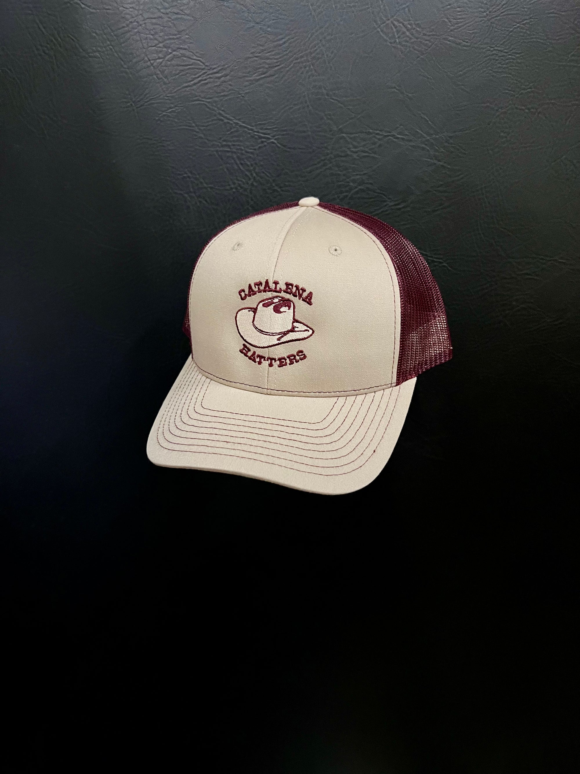 Khaki/ Burgundy Cap