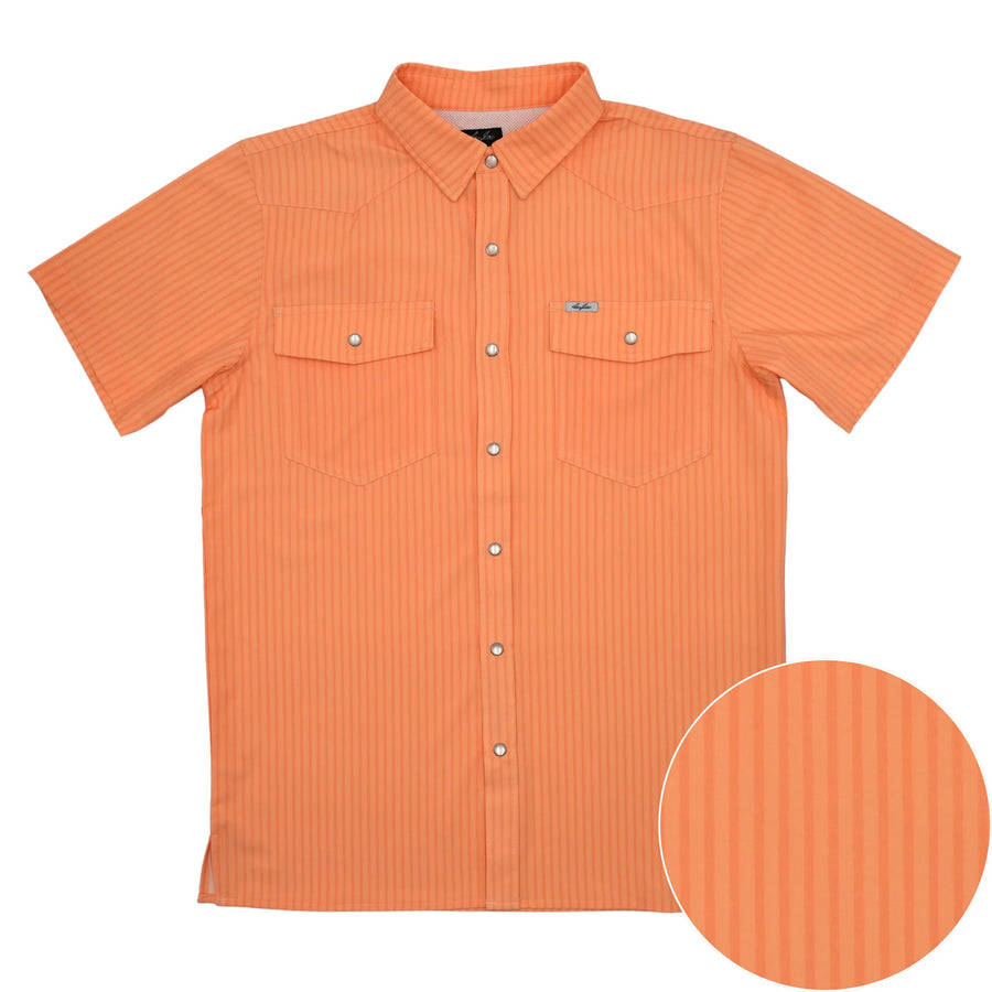 Peach Stripe Short Sleeve