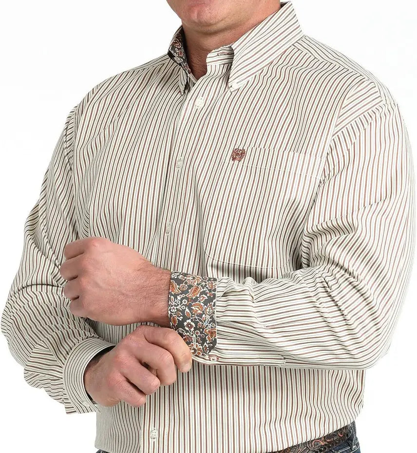 Men's Cream Stripe Shirt