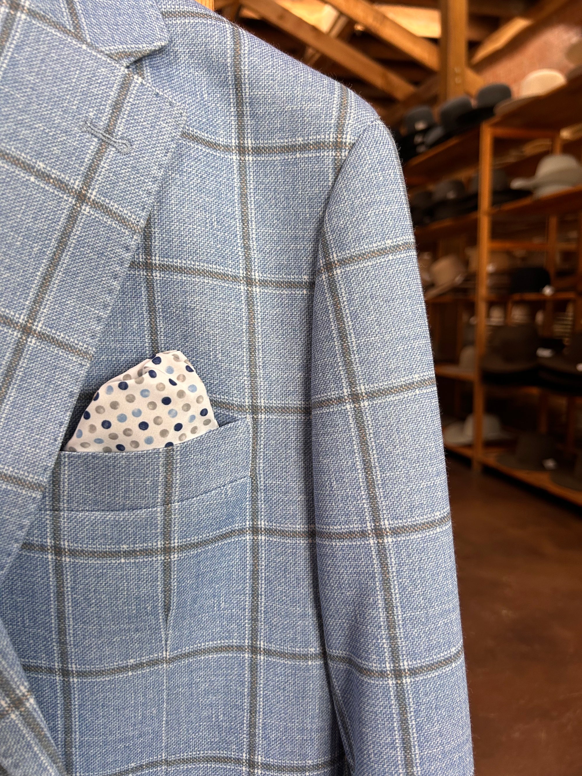 Blue Window Check Blazer