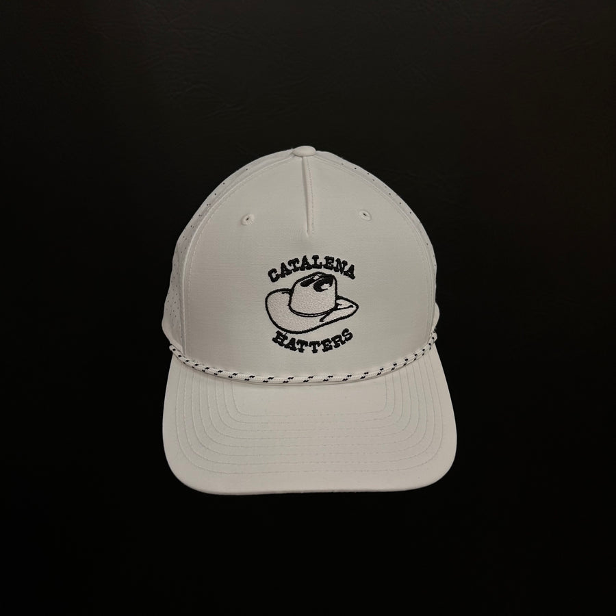 White Laser Perf Rope Cap