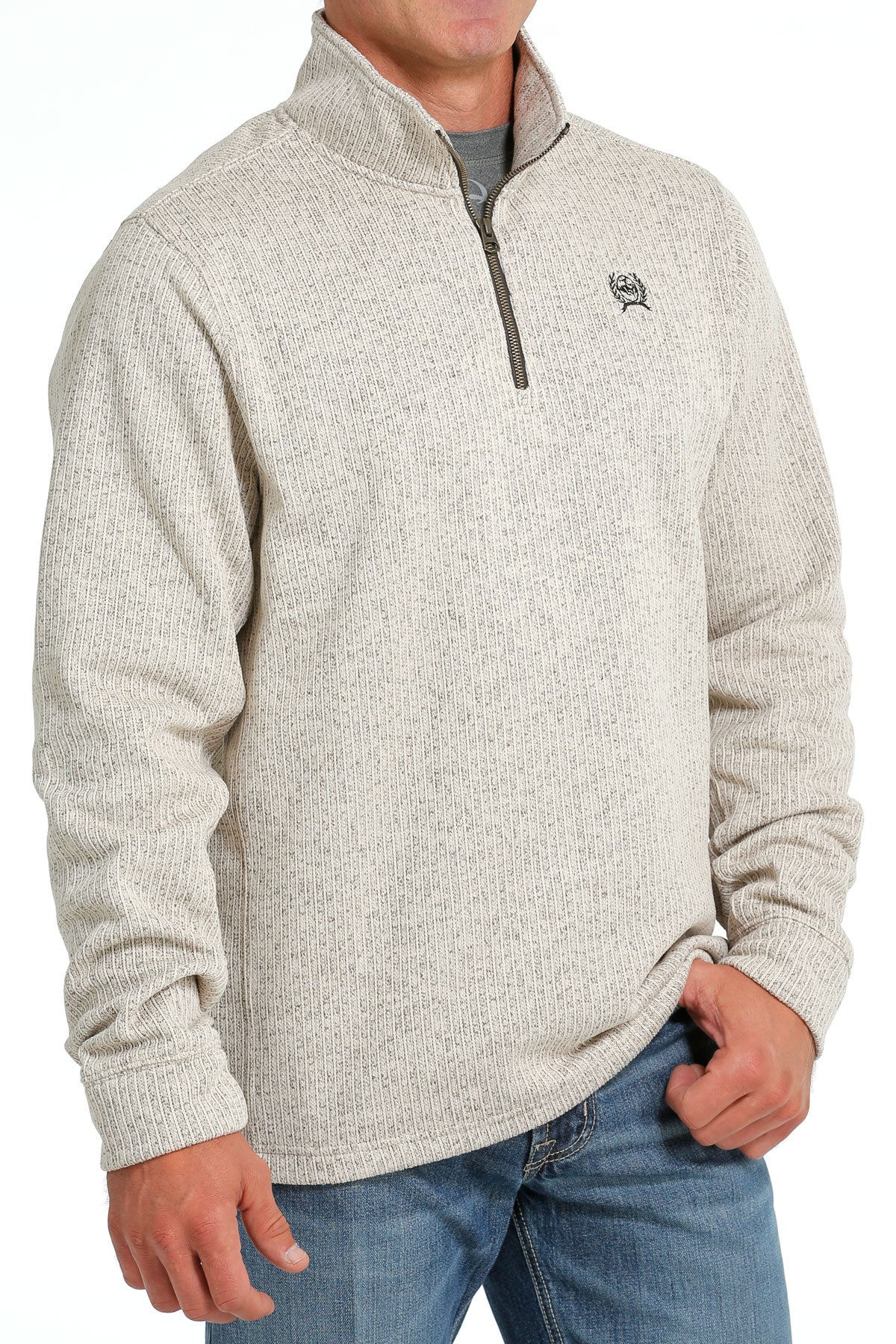 1/4 Zip Sweater - Stone