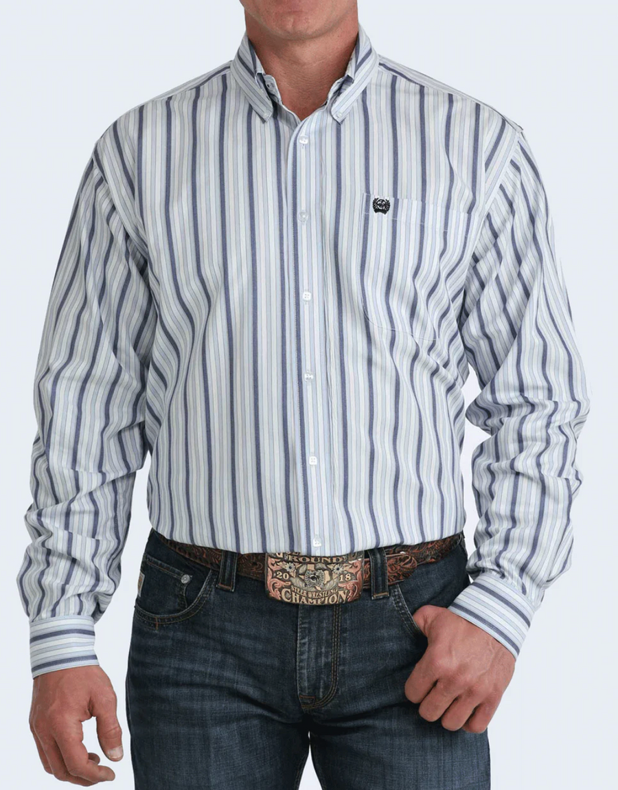 Men's Lt Blue Stripe Shirt