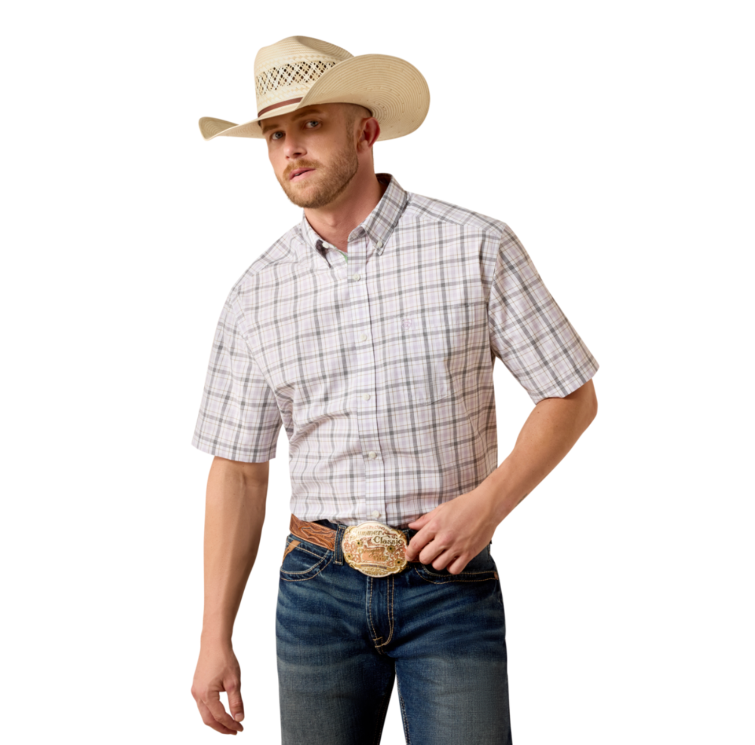 Men's White Plaid Sasha Shirt