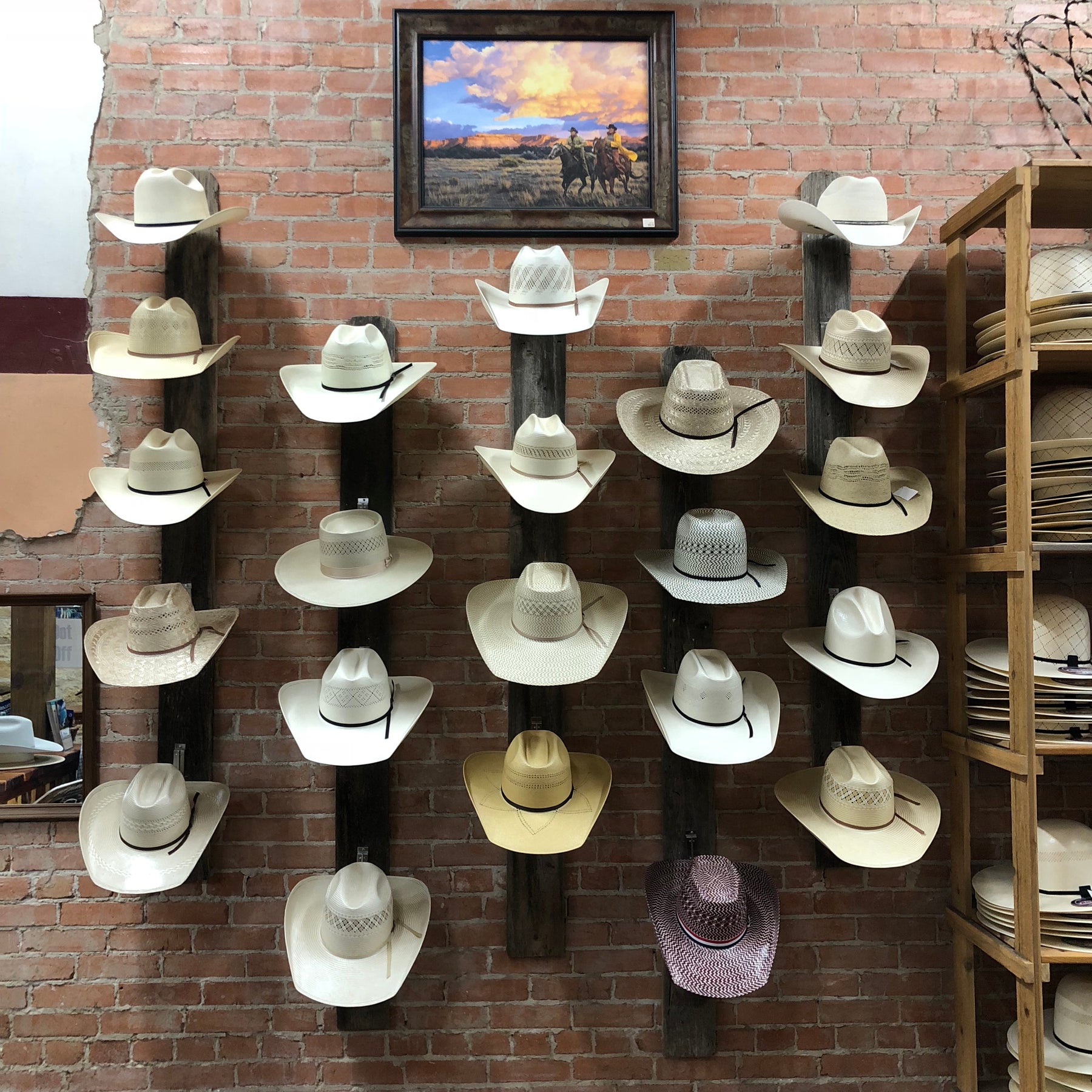 Straw hat display