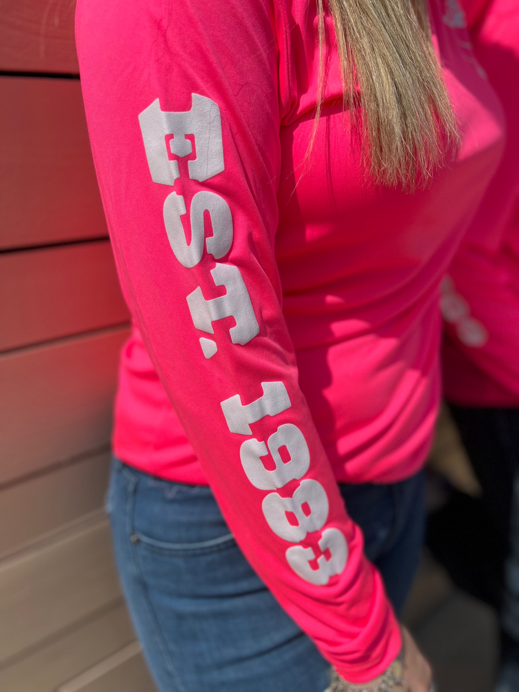 Hot pink dri fit shirts sales